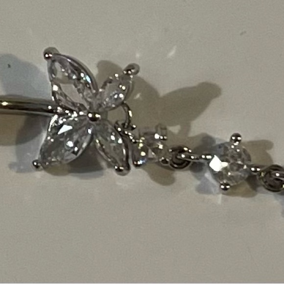 NEW 5 PIECE SILVER BELLY RINGS - Picture 8 of 8